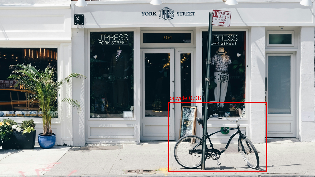 Bicycle in front of Shop